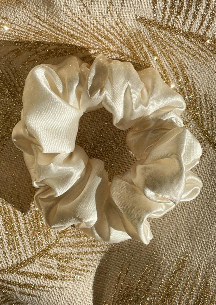 Cream Scrunchie